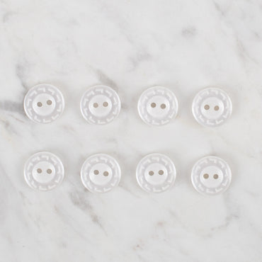 Loren Crafts 8'li Beyaz Düğme - 184