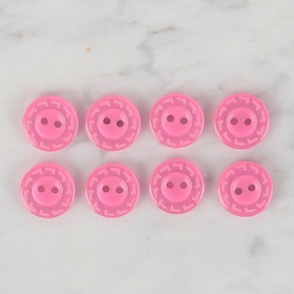 Loren Crafts 8'li Pembe Düğme - 189