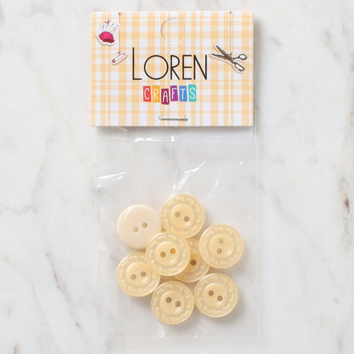 Loren Crafts 8'li Bebe Sarı Düğme - 192