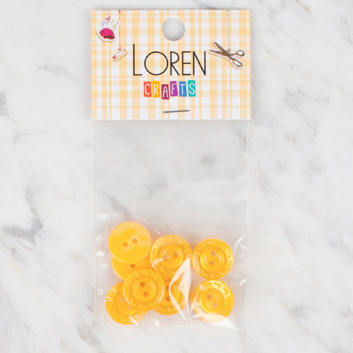 Loren Crafts 8'li Sarı Düğme - 193