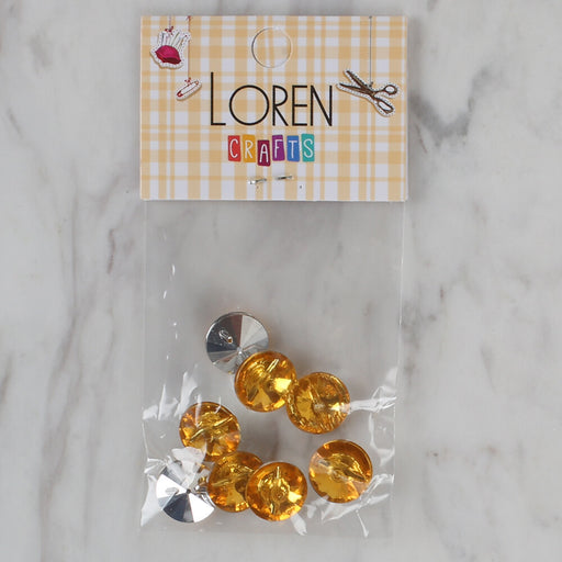 Loren Crafts hardal sarısı 8'li düğme - 206