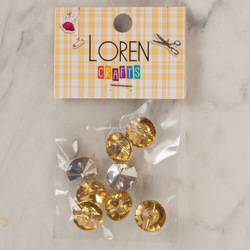 Loren Crafts altın sarısı 8'li düğme - 207