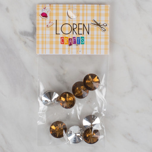 Loren Crafts kahverengi 8'li düğme - 208