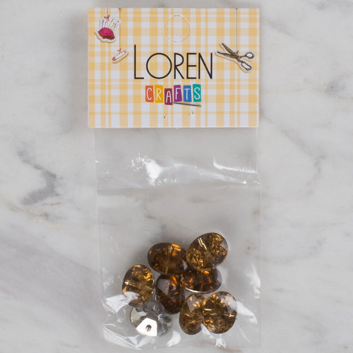 Loren Crafts kahverengi 8'li düğme - 243
