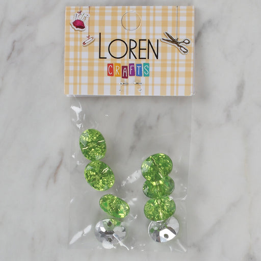 Loren Crafts yeşil 8'li düğme - 247