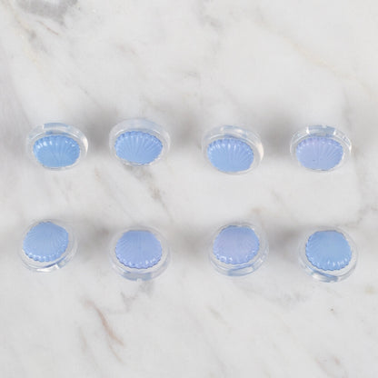 Loren Crafts 8'li Şeffaf Mavi Deniz Kabuğu Düğme - 269