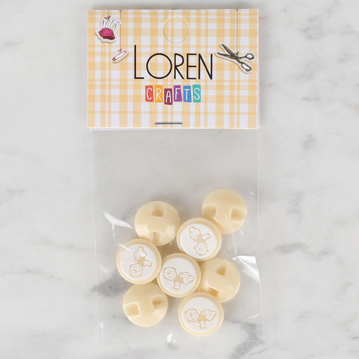 Loren Crafts 8'li Bebe Sarı Bebek Düğme - 368