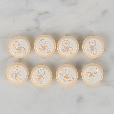 Loren Crafts 8'li Bebe Sarı Bebek Düğme - 368