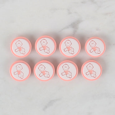 Loren Crafts 8'li Yavruağzı Bebe Düğme - 377