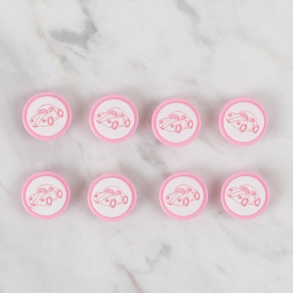 Loren Crafts 8'li Pembe Düğme - 398