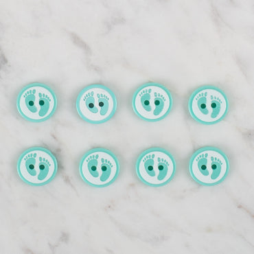 Loren Crafts yeşil 8'li ayak izi düğme - 442