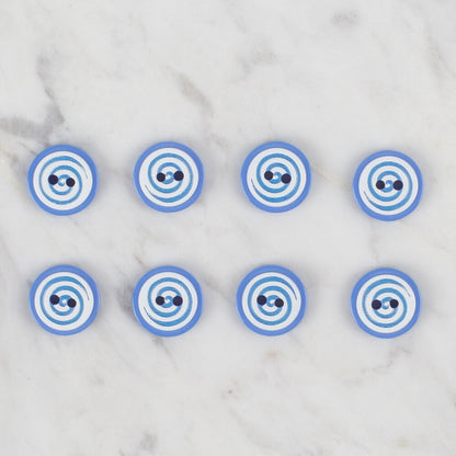 Loren Crafts mavi 8'li yuvarlak düğme - 452