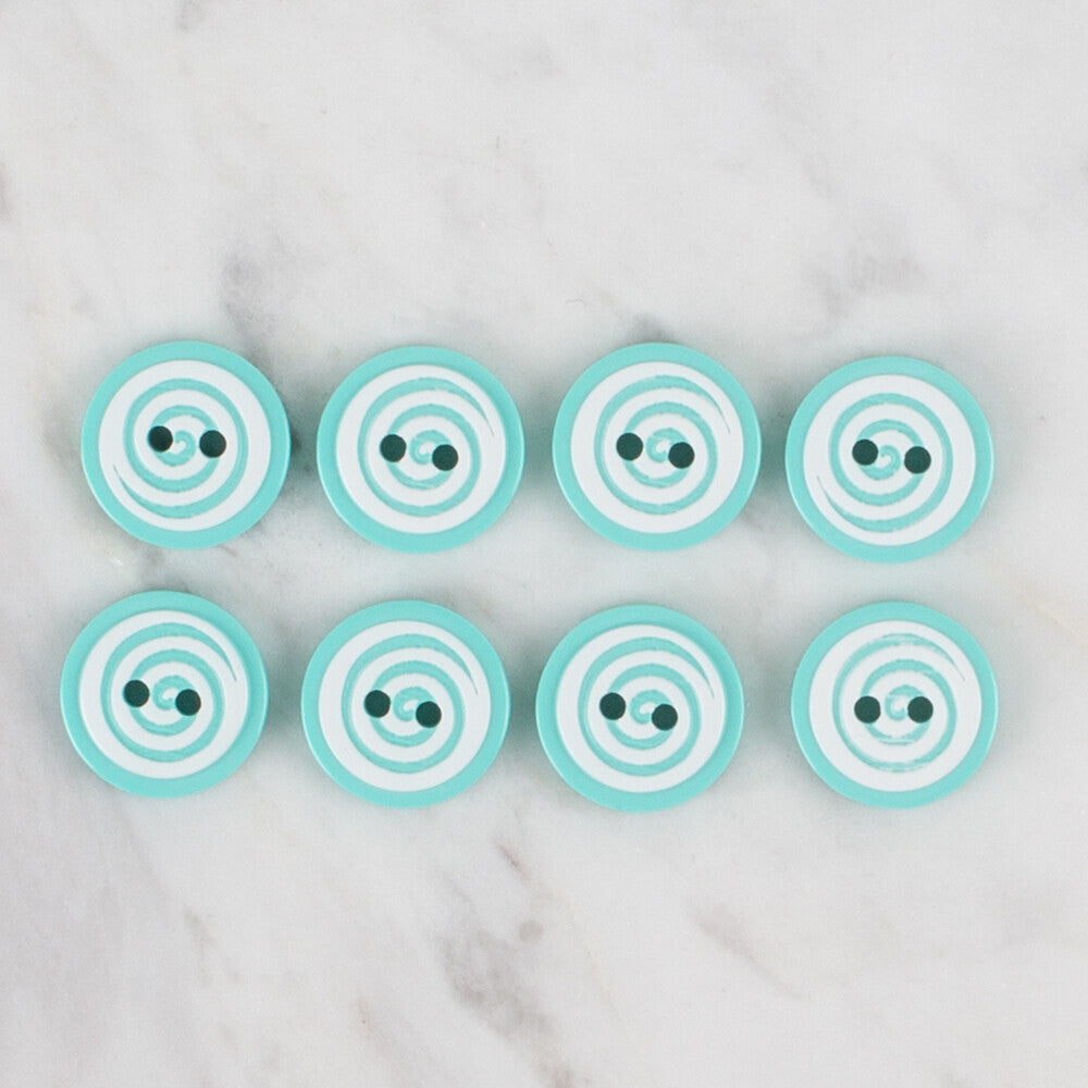 Loren Crafts yeşil 8'li yuvarlak düğme - 454