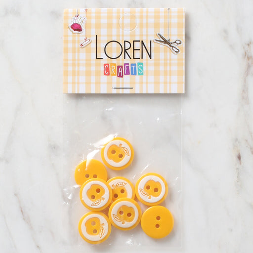 Loren Crafts 8'li Sarı Elma Düğme - 468
