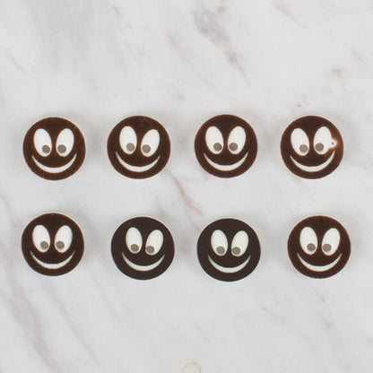 Loren Crafts 8'li gülen yüz koyu kahve - 517