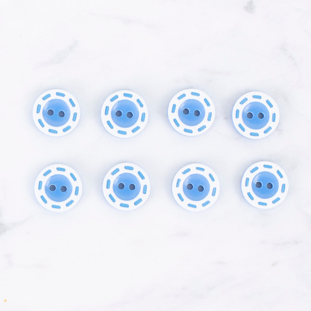 Loren Crafts 8'li Koyu Mavi Düğme - 0535