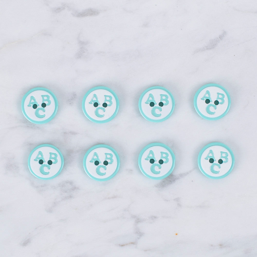 Loren Crafts 8'li ABC Yeşil Rengi Düğme - 0564