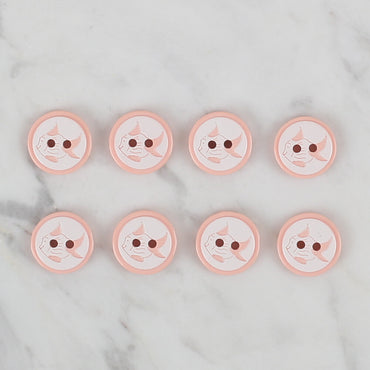 Loren Crafts somon 8'li balık düğme - 569