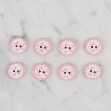 Loren Crafts pembe 8'li balık düğme - 570