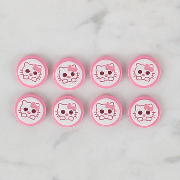 Loren Crafts 8'li Pembe Kedi Düğme - 584