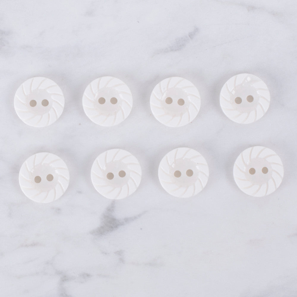 Loren Crafts 8'li Beyaz Rengi Düğme - 0605