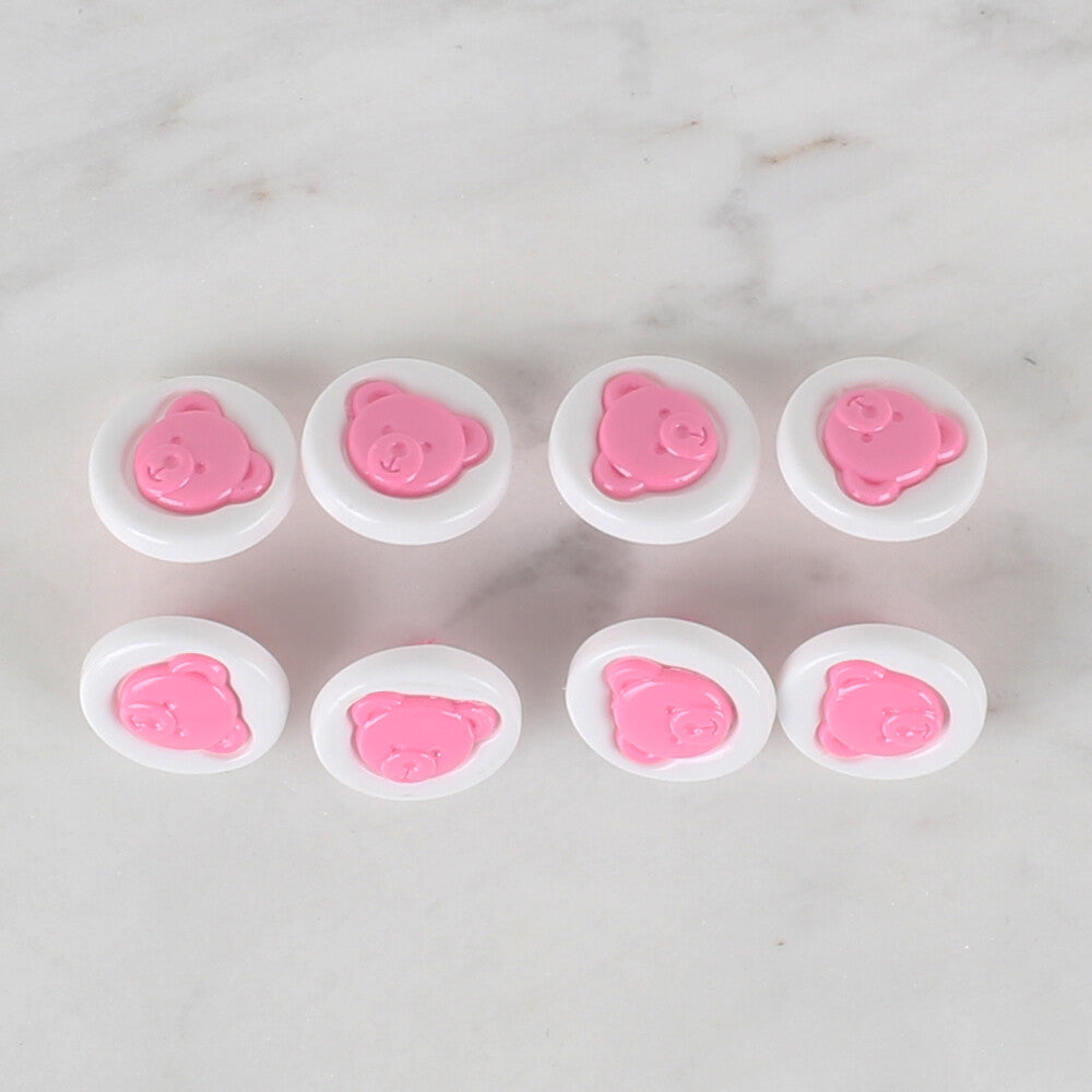 Loren Crafts 8'li Pembe Düğme - 625