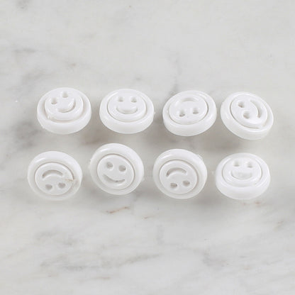 Loren Crafts 8'li Beyaz Düğme - 628