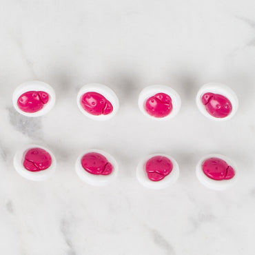 Loren Crafts 8'li Fuşya Uğur Böceği Düğme - 647