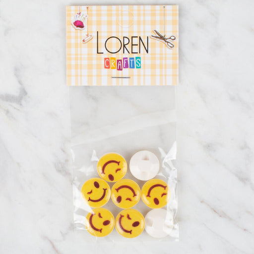 Loren Crafts 8'li Sarı Düğme - 661