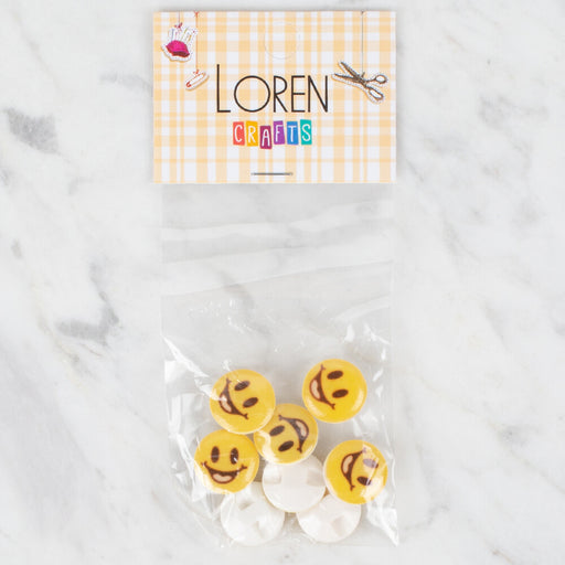 Loren Crafts 8'li Sarı Düğme - 667
