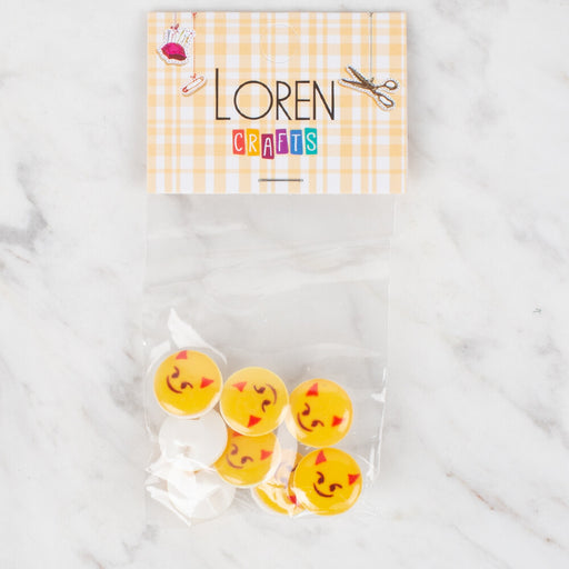 Loren Crafts 8'li Sarı Düğme - 668
