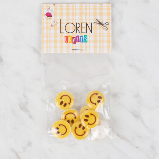 Loren Crafts 8'li Sarı Düğme - 670