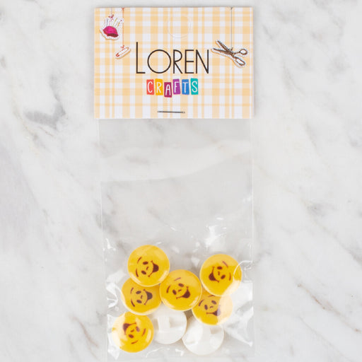 Loren Crafts 8'li Sarı Düğme - 671
