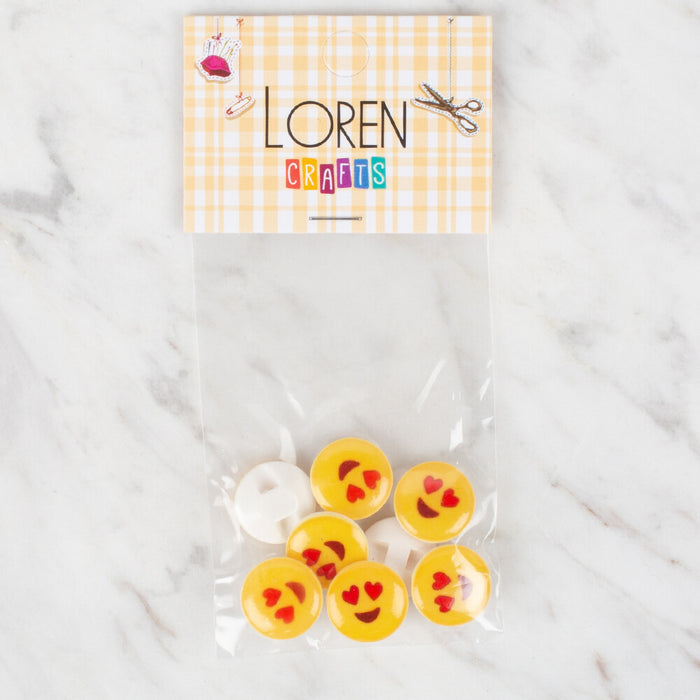 Loren Crafts 8'li Sarı Düğme - 672