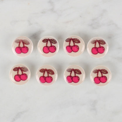 Loren Crafts 8'li Krem Kiraz Düğme - 684