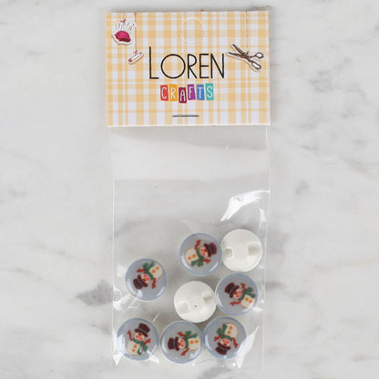 Loren Crafts 8'li Mavi Kardan Adam Düğme - 702