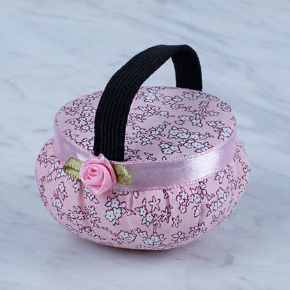 Loren Kola Takılabilir İğnedenlik açık pembe çiçekli