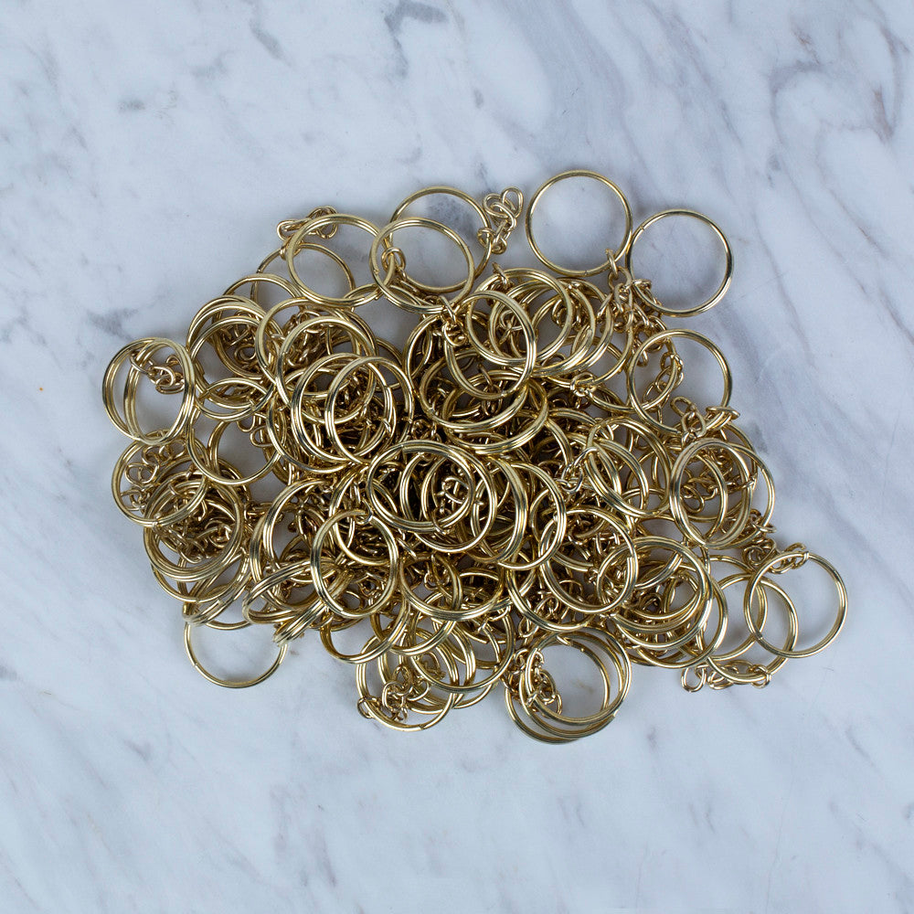 Loren Ezme Anahtarlık Zinciri 100'lü Paket Sarı