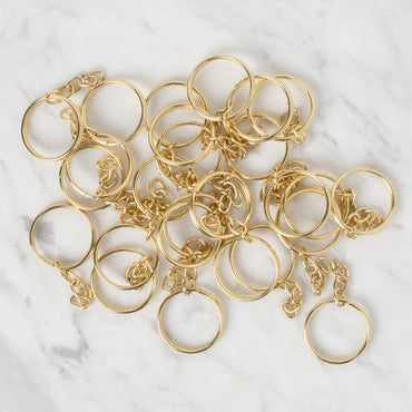 Loren Crafts 50'li 2 cm Altın Rengi Anahtarlık Halkası - 731