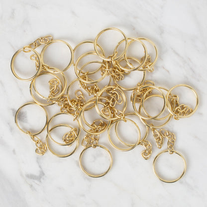 Loren Crafts 50'li 2 cm Altın Rengi Anahtarlık Halkası - 731