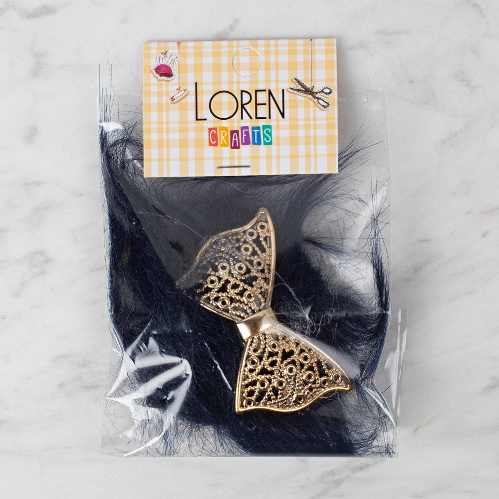 Loren Crafts Patik Süsü 1 Çift - Lacivert