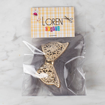 Loren Crafts Patik Süsü 1 Çift - Gri