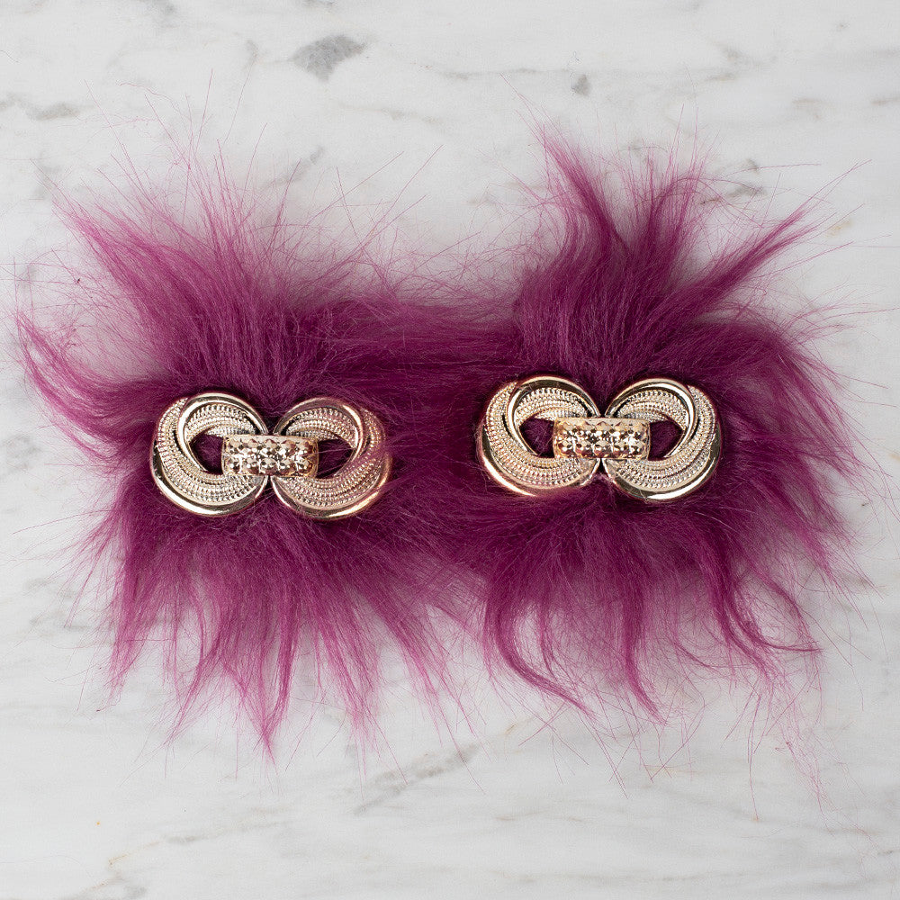 Loren Crafts Patik Süsü 1 Çift - Mürdüm