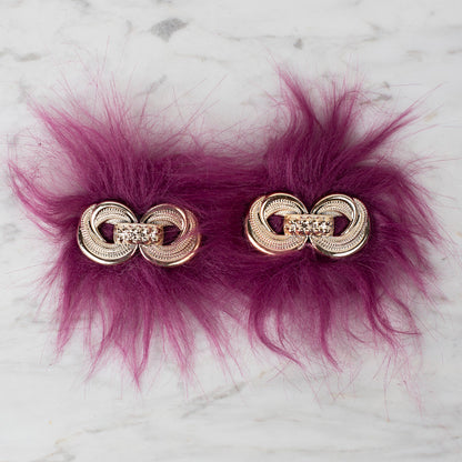 Loren Crafts Patik Süsü 1 Çift - Mürdüm