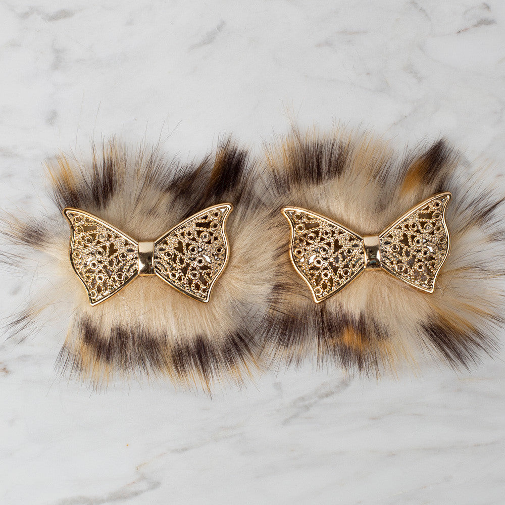 Loren Crafts Alacalı Patik Süsü 1 Çift - Krem