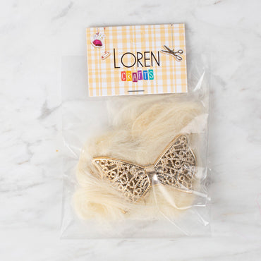 Loren Crafts Patik Süsü 1 Çift - Krem