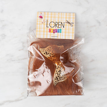 Loren Crafts Patik Süsü 1 Çift - Kızıl Kahve