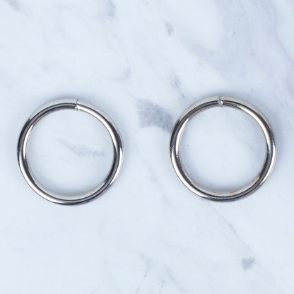 Loren Gümüş Yuvarlak Halka 2'li Paket