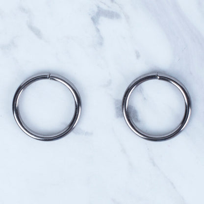 Loren Mat Gümüş Yuvarlak Halka 2'li Paket