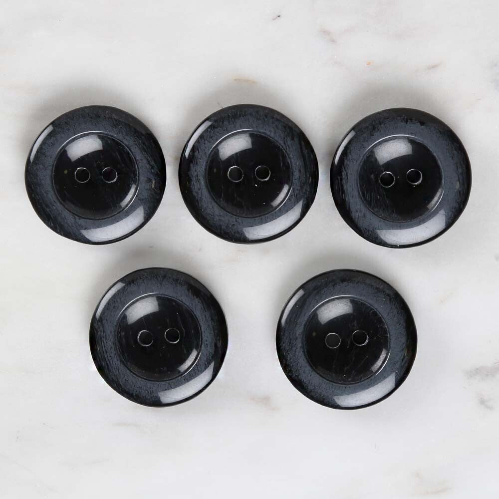 Loren Crafts 5'li Siyah Düğme - 1702